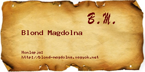 Blond Magdolna névjegykártya
